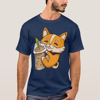 Bubble Tea Corgi Dog Boba  T-Shirt