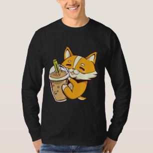 Bubble Tea Corgi Dog Puppy Boba Tea Sweet Drinks T-Shirt