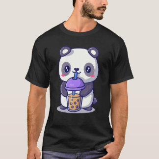 Bubble Tea, Cute Kawaii Panda, Japanese Kanji T-Shirt