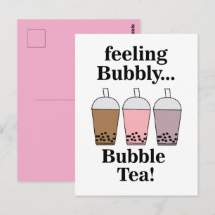 Bubble Tea Drink Funny Postcard