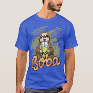 Bubble Tea Funny Boba Tea Sloth  444 T-Shirt