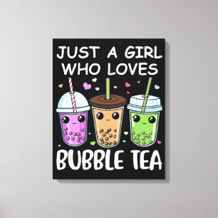Bubble Tea Gifts Girls Kawaii Bubble Tea Canvas Print