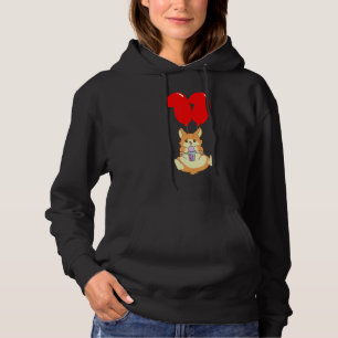 Bubble Tea Hamster 11th Birthday Kids Balloon Pa Hoodie