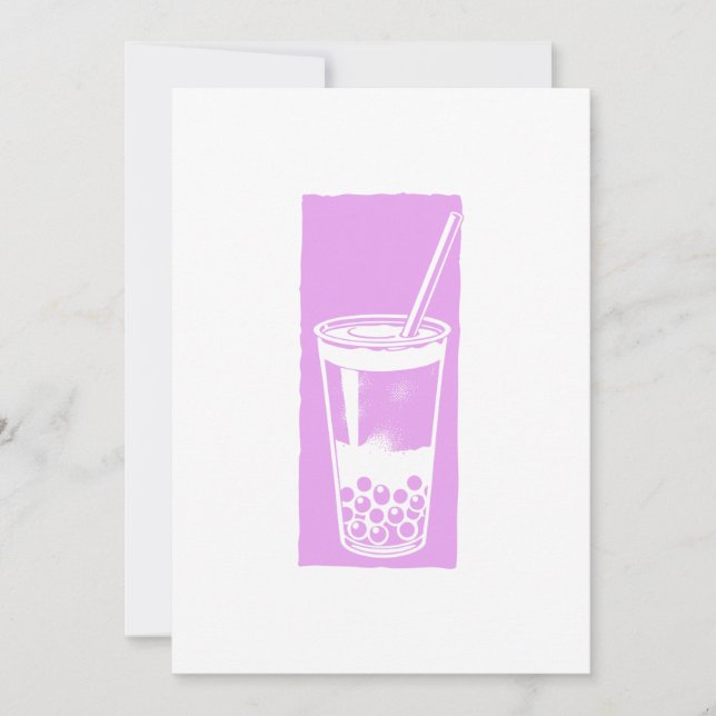 Bubble tea  invitation (Front)