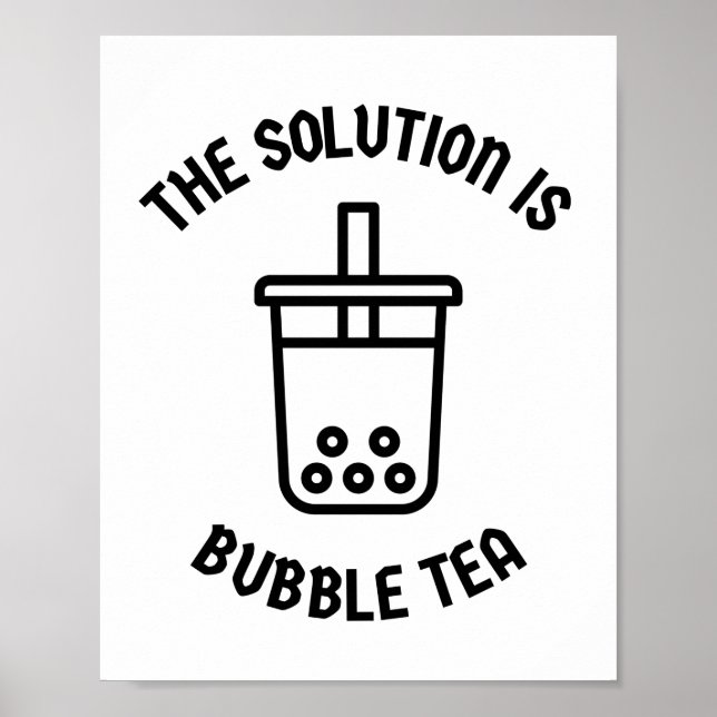 Bubble tea is the solution poster (Front)