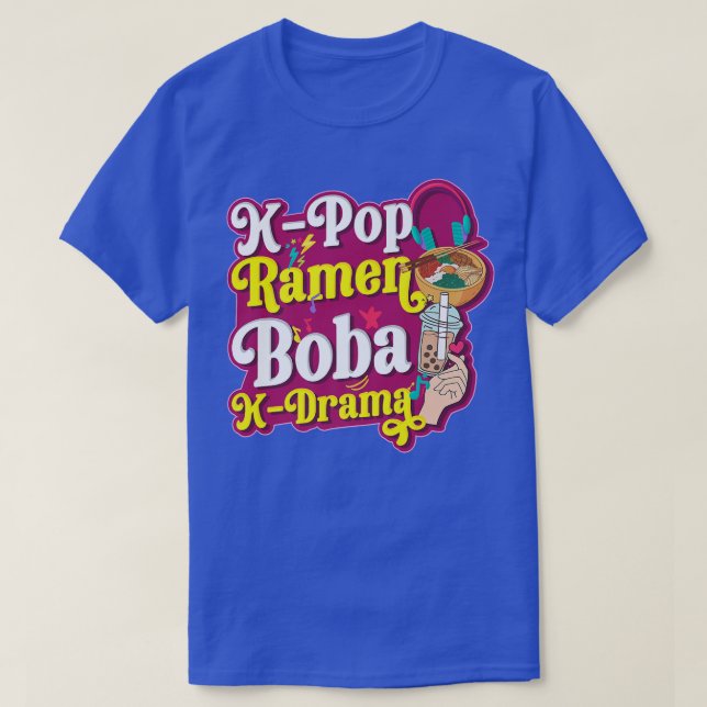 Bubble Tea  K Drama Lover  K Pop Ramen Boba KDrama T-Shirt (Design Front)