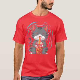Bubble Tea Kawaii Cat Lover T-Shirt