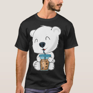 Bubble Tea Kawaii Polar Bear I Boba Tea Otaku Pola T-Shirt