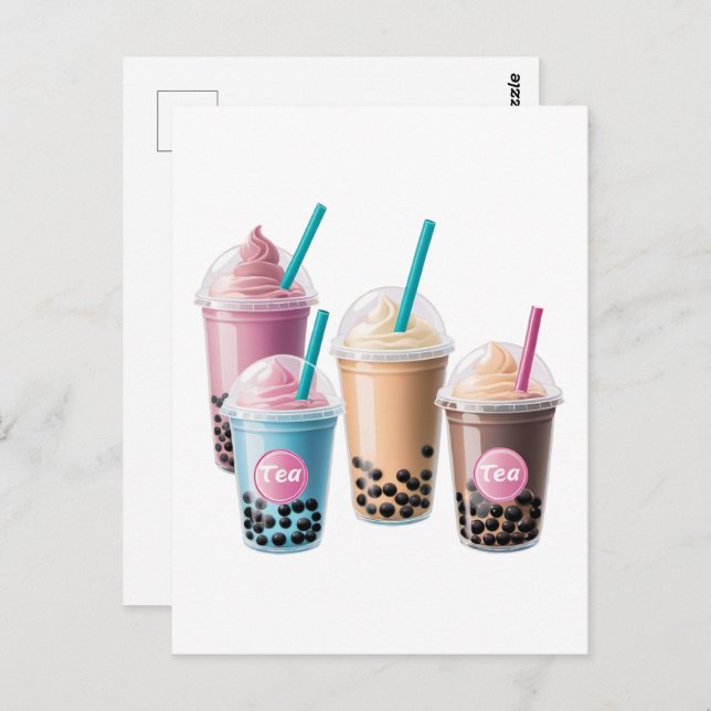Bubble tea kit, Postcrossing Postcard (Front/Back)