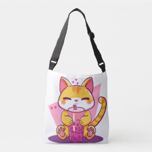 Bubble Tea Kitty Crossbody Bag