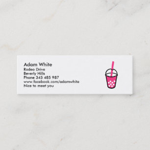 Bubble Tea Mini Business Card