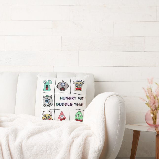 Bubble Tea Monsters  Cushion (Couch)