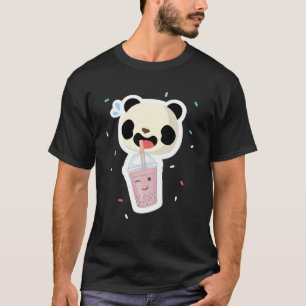 Bubble Tea Panda Boba Tea Cute Animal Ice Cream T T-Shirt