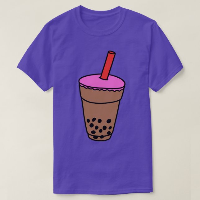 Bubble Tea Pink Lid T-Shirt (Design Front)