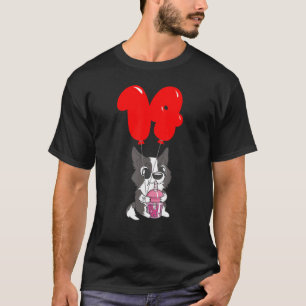 Bubble Tea Puppy   14th Birthday   Kids Balloon Pa T-Shirt