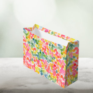 Bubble Tea Rainbow Pink Orange Green Cute Large Gift Bag