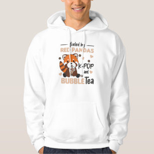 Bubble Tea Red Panda Chocolate Cute Animals Boba Hoodie