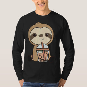 Bubble Tea Sloth With Chocolate Tea T-Shirt