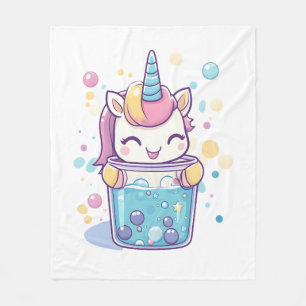 Bubble Tea Unicorn (1) Fleece Blanket