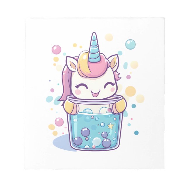 Bubble Tea Unicorn (1) Notepad (Front)