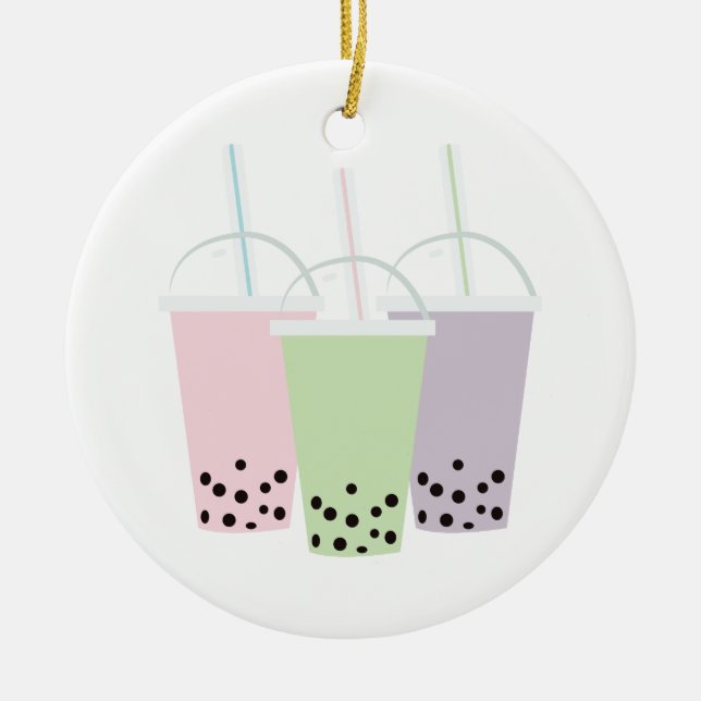 Bubble Teas Ceramic Ornament (Front)