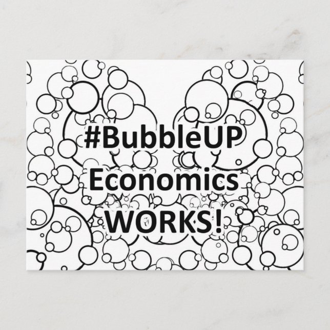 Bubble Up Economics Works Postcard (Front)