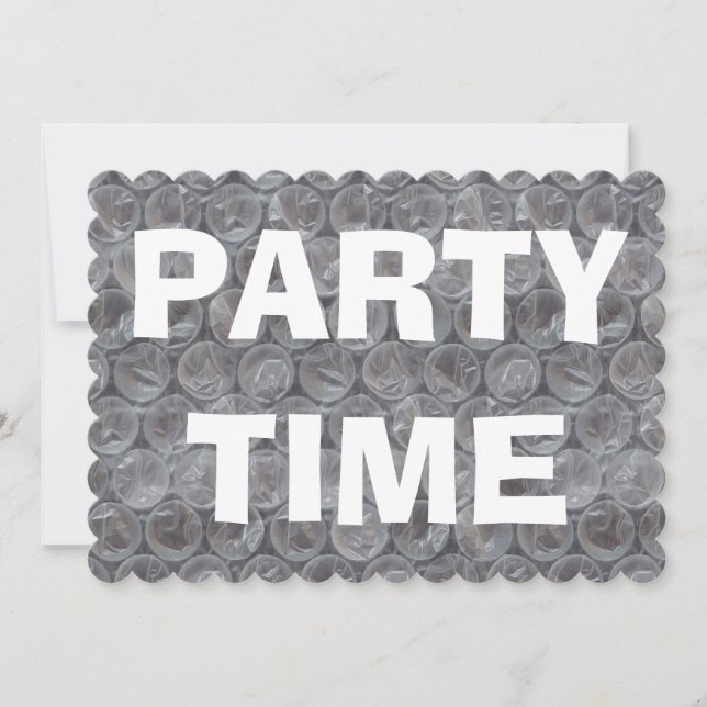 Bubble wrap housewarming party invitation (Front)