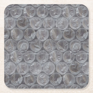 Bubble wrap square paper coaster