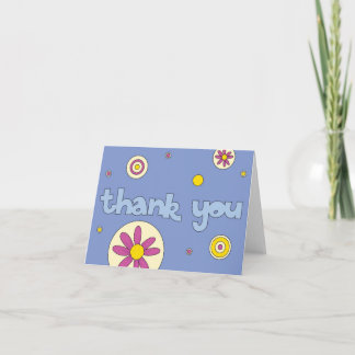 BubbleFlower Thank You Card