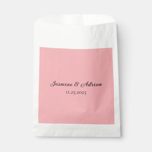 Bubblegum Blush Wedding Favour Bag (Front)