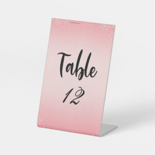Bubblegum Blush Wedding Pedestal Sign