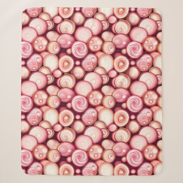 Bubblegum Bubbles Sherpa Blanket (Front)
