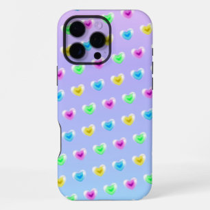 Bubblegum Colourful Glass Heart Balloon Valentine iPhone 16 Pro Max Case