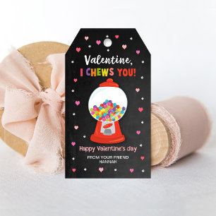 Bubblegum Gift Tags, Classroom Valentine's Tag