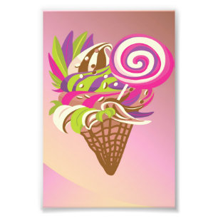 Bubblegum Ice Cream Photo Print