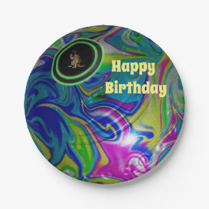 Bubblegum Lawn Bowl, Birthday Paper Plates
