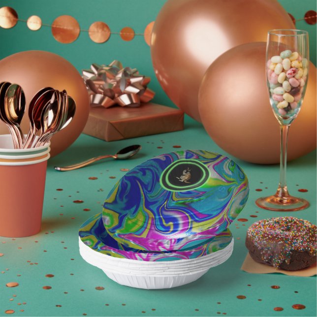 Bubblegum Lawn Bowls, Paper Plates (Multi)