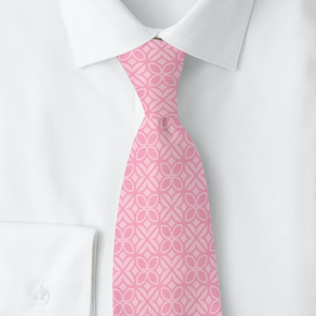 Bubblegum Leaves & Lines Tie (Creator Uploaded)