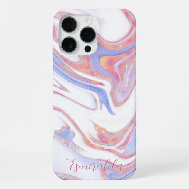 Bubblegum Marble Customisable iPhone Case (Back)