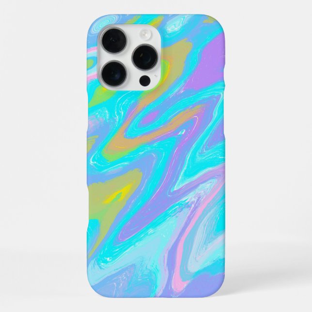 Bubblegum Marble Texture Liquid Paint Mixture iPhone Case (Back)