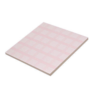 Bubblegum Pink And Lavender Blush Gingham Pattern Ceramic Tile