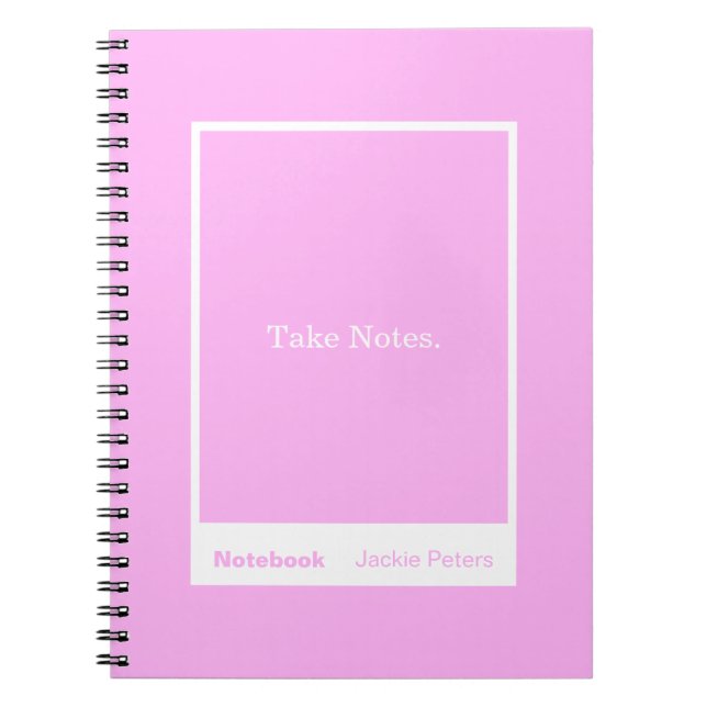 Bubblegum Pink Block Quote Classic Notebook (Front)