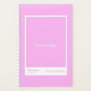 Bubblegum Pink Block Quote Fully Customisable Planner