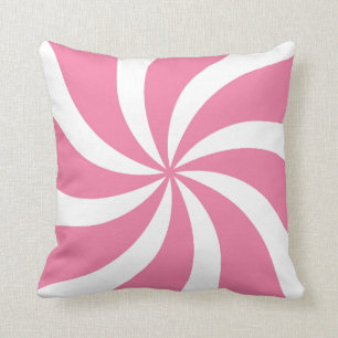 Bubblegum Pink Candy Swirl Cushion