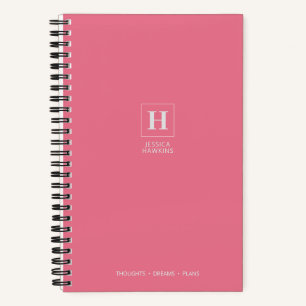 Bubblegum Pink Classic Monogram Notebook