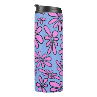 Bubblegum pink free spirit floral thermal tumbler