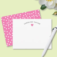 Bubblegum Pink Heart & Dots Cute Girly