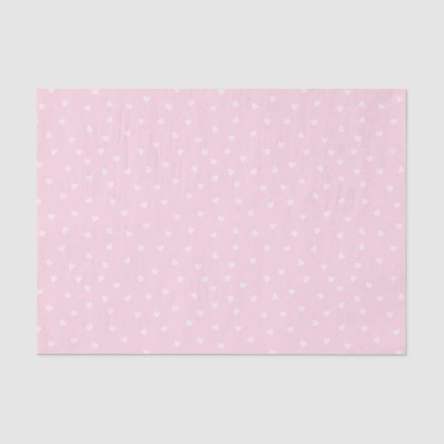 Bubblegum Pink Hearts Gift Wrapping Tissue Paper (Front)