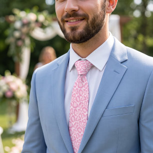 Bubblegum Pink Leopard Print Tie