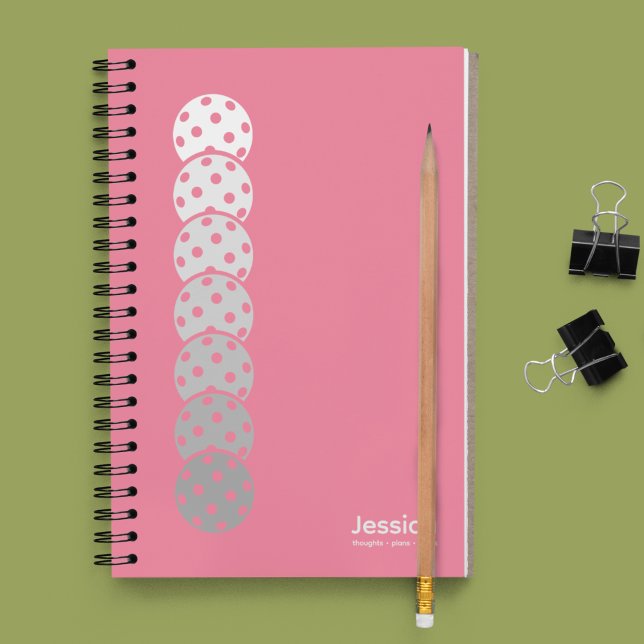 Bubblegum Pink Pickleball Gradient Personal Notebook (Creator Uploaded)